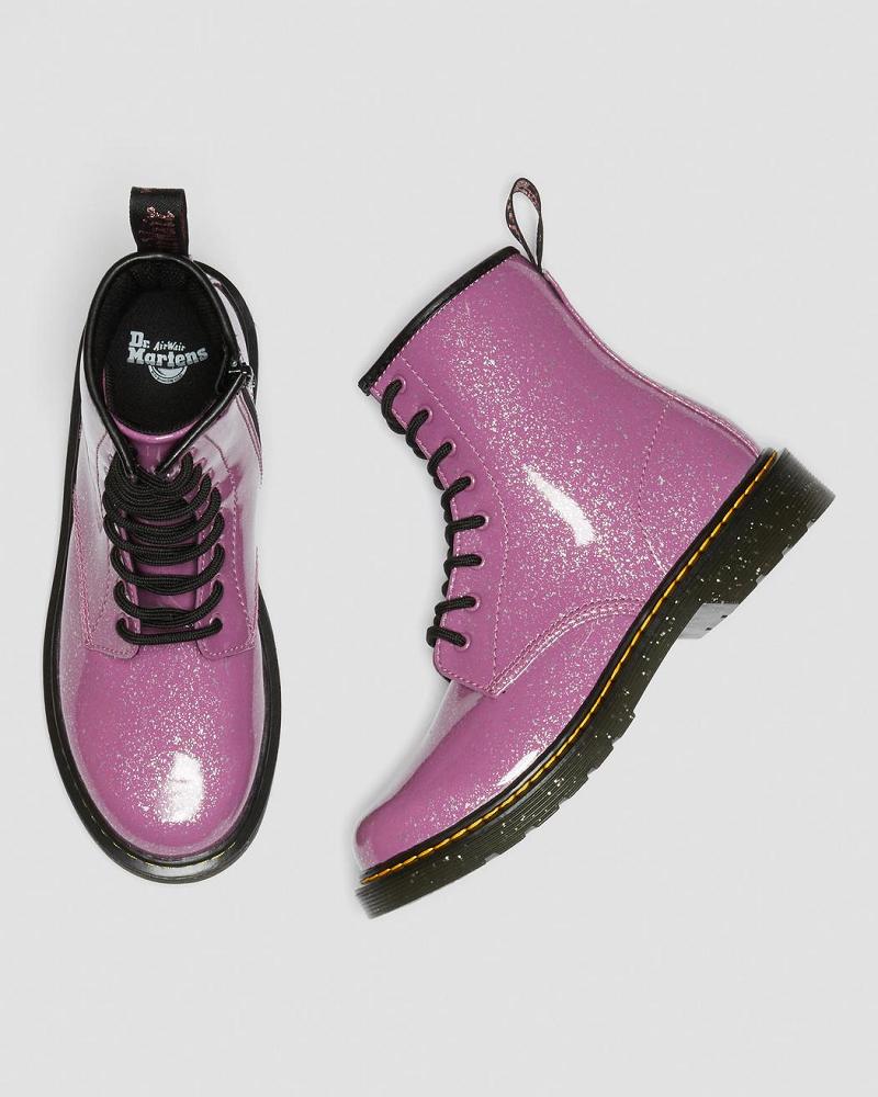 Dr Martens Youth 1460 Glitter Snørestøvler Børn Lyserød | DK 708UZG